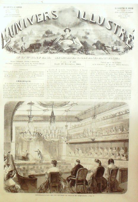 L'Univers illustré 1861 # 188 Compiègne Usa Tabloqua les Cherokees Allemagne Cronstadt