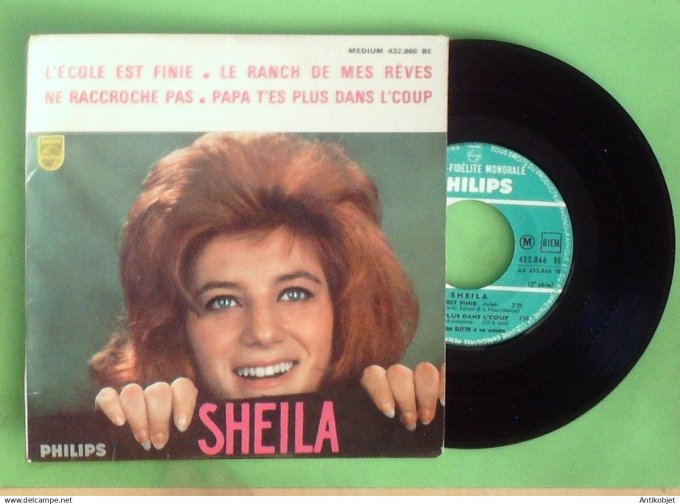 Sheila 45T EP L'école est finie (languette) 1963