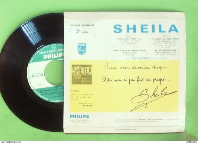 Sheila 45T EP L'école est finie (languette) 1963