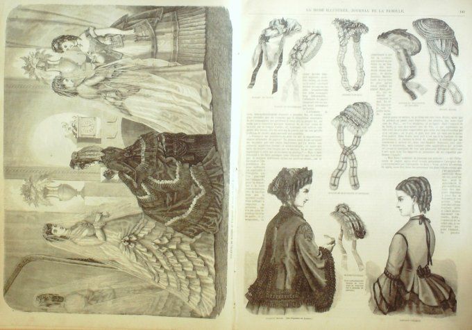 Journal Mode illustrée 1871 # 18 Coiffures de cérémonies