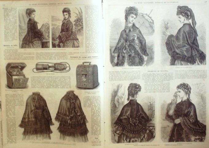 Journal Mode illustrée 1873 # 18 Costume en mohair & blouse waterproof