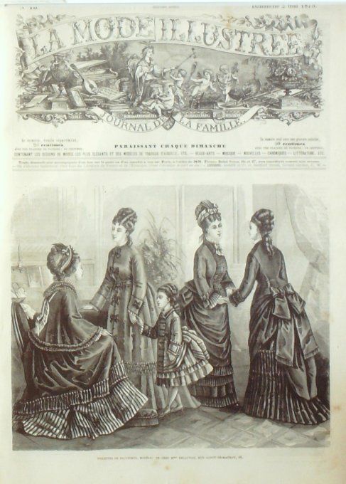 Journal Mode illustrée 1875 # 18 Toilettes de printemps