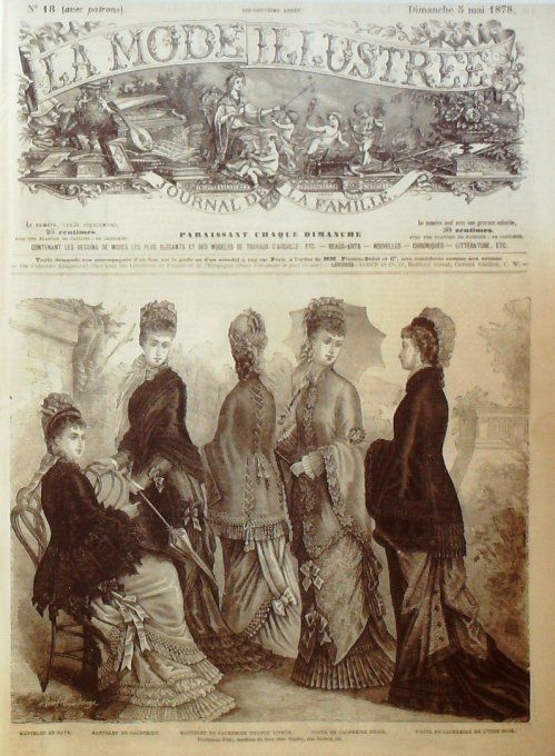 Journal Mode illustrée 1878 # 18 Mantelets & visites