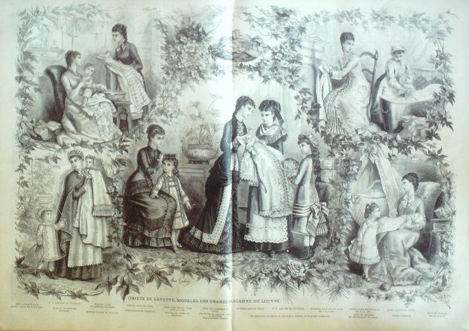 Journal Mode illustrée 1879 # 18 Mantelets cachemire & sicilienne