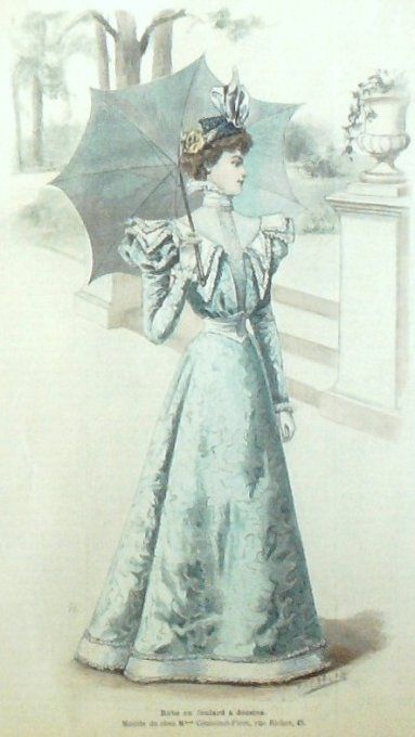 Journal Mode illustrée 1897 # 18 Robe en foulard