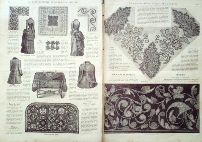 Journal Mode illustrée 1884 # 18 Robes en serge & toile