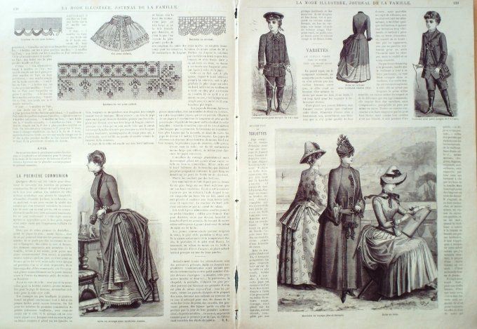 Journal Mode illustrée 1885 # 18 Blouse russe