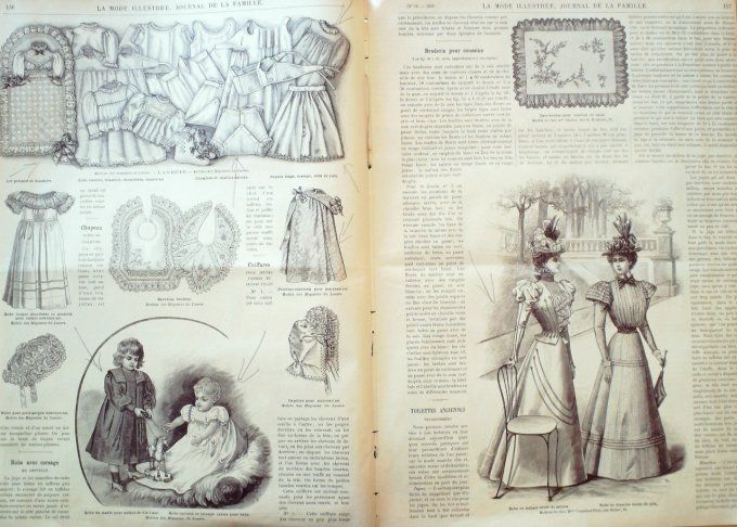 Journal Mode illustrée 1897 # 18 Robe en foulard