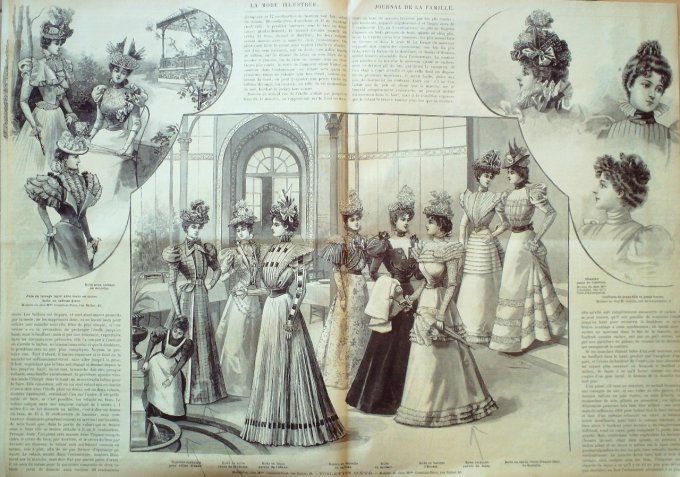 Journal Mode illustrée 1897 # 18 Robe en foulard