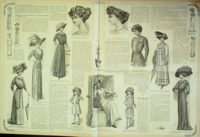 Journal Mode illustrée 1910 # 18 Costumes d'enfants