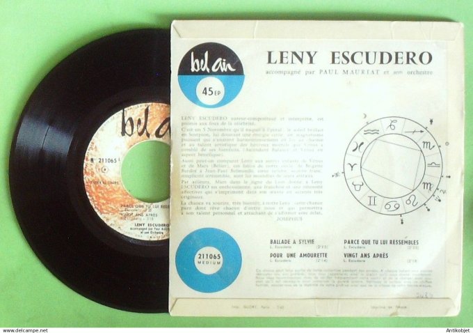 Escudero Leny 45T EP La malvenue 1963