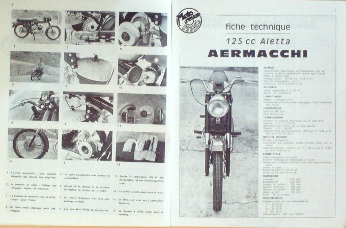 Moto Revue 1969 n°1948 n°Aletta 125 Aermacchi Motobécane DC 125 Rallye Cannes