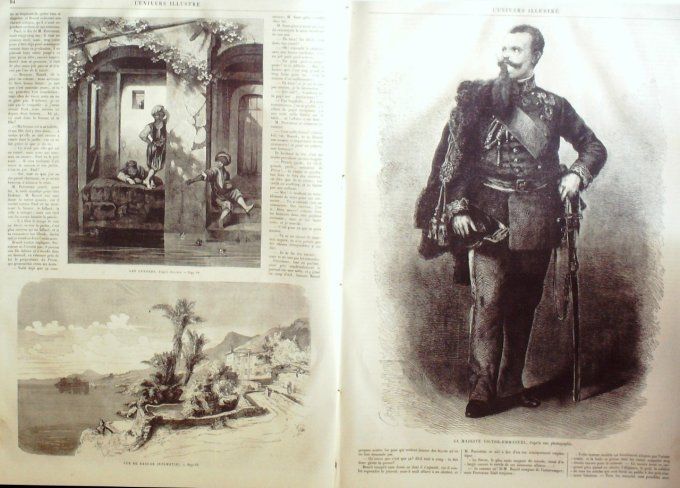 L'Univers illustré 1862 # 196 Tombeau de Murger Dalmatie Raguse Victor-Emmanuel retour de la Duègne