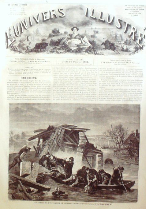 L'Univers illustré 1862 # 197 Sacramento Mexique Cap San-Antonio Grahovodes guerrires monténégrins