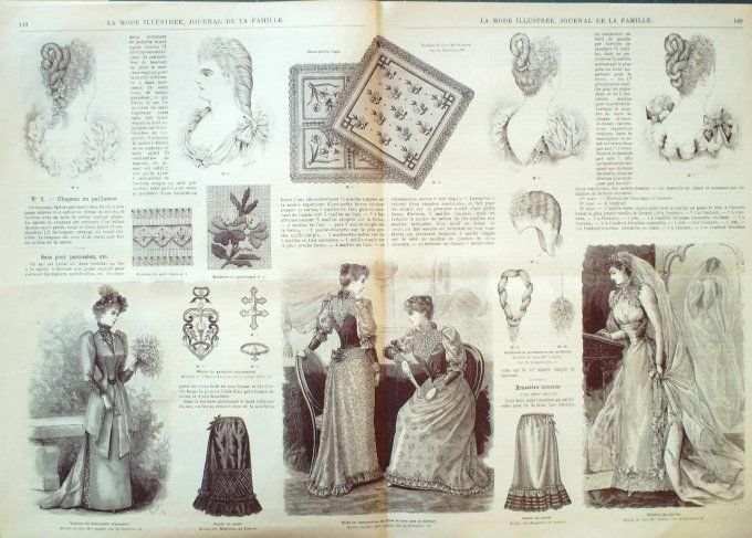 Journal Mode illustrée 1892 # 19 Robes d'été