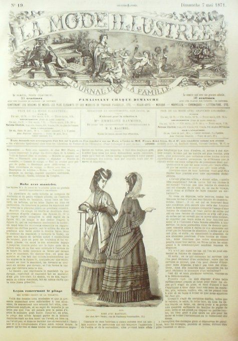 Journal Mode illustrée 1871 # 19 Robe avec mantelet