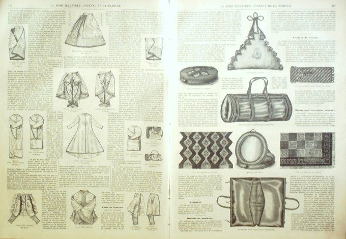 Journal Mode illustrée 1871 # 19 Robe avec mantelet