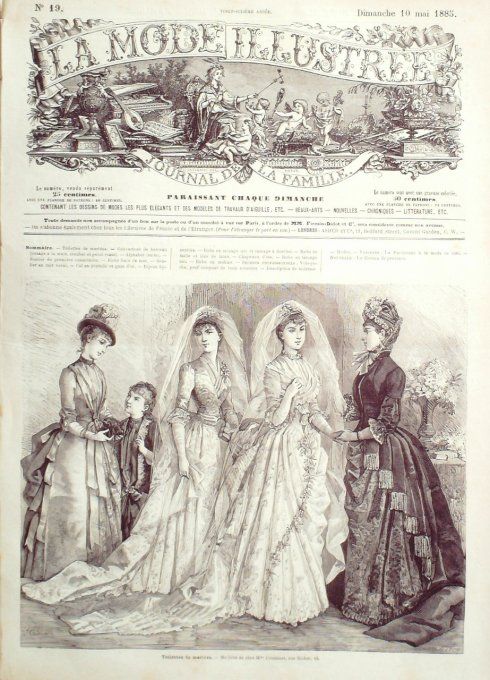 Journal Mode illustrée 1885 # 19 Toilettes de mariée