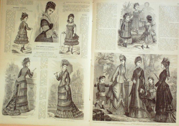 Journal Mode illustrée 1876 # 19 Amazones cavalières