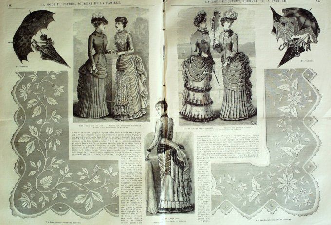 Journal Mode illustrée 1883 # 19 Chapeaux jeunes filles