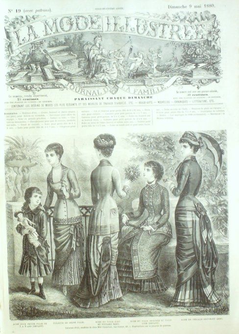 Journal Mode illustrée 1880 # 19 Toilettes et robes en toile & Percale