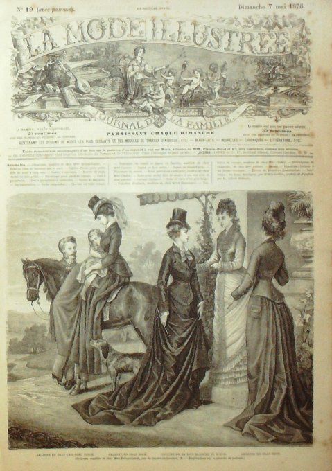 Journal Mode illustrée 1876 # 19 Amazones cavalières