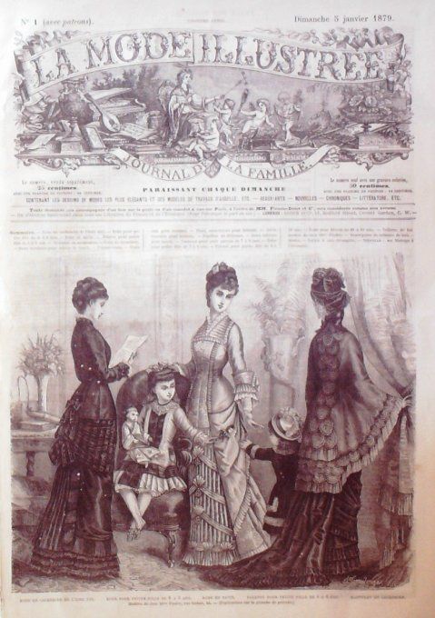 Journal Mode illustrée 1879 #  1 Robes cachemire & Mantelet