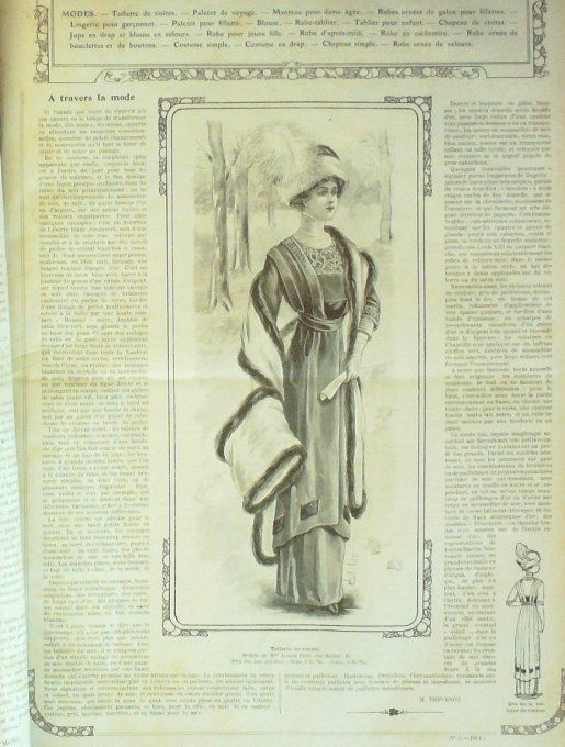 Journal Mode illustrée 1911 # 1 Travestissements