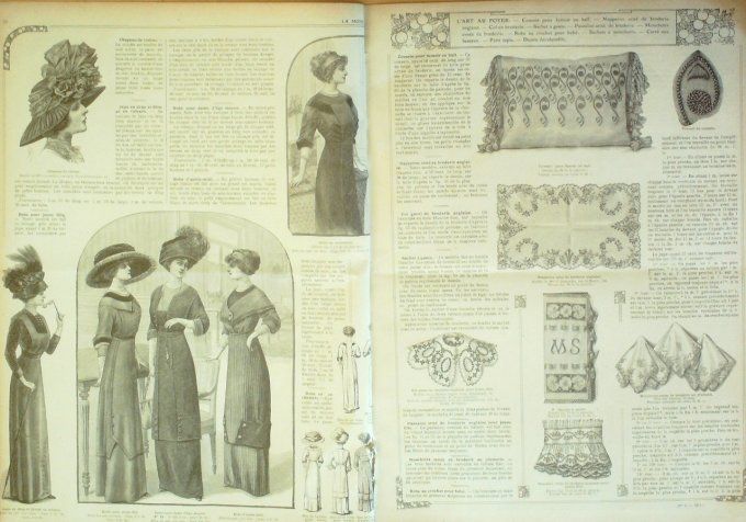 Journal Mode illustrée 1911 # 2 Tapisseries & costumes