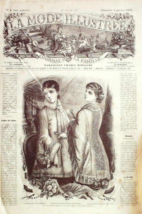 Journal Mode illustrée 1880 #  1 Sortites de bal sicilienne