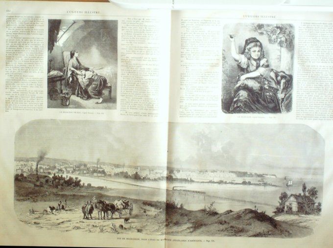 L'Univers illustré 1862 # 202 Wisconsin Milwankee Floride port Pickens  baie de Pensacola