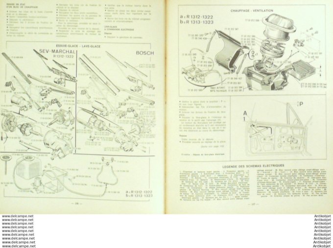 Revue Technique Automobile Renault 17 Renault 6 5cv  #320