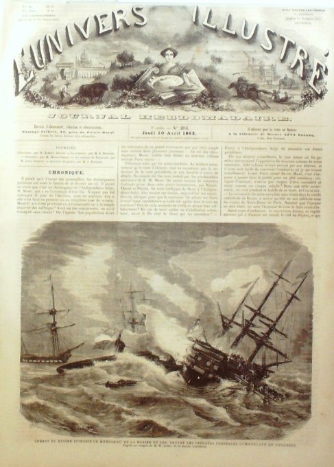 L'Univers illustré 1862 # 203 Amboise (37) Trébigne Bachi-Bouzouks Manufacture des Tabacs