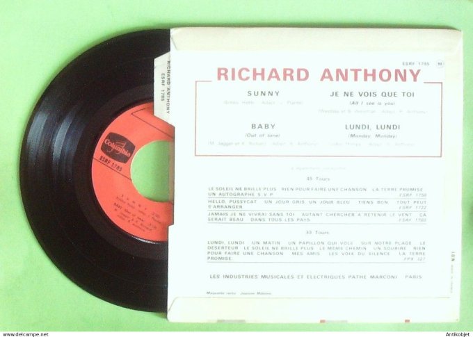 Anthony Richard 45T EP Sunny (languette) 1966