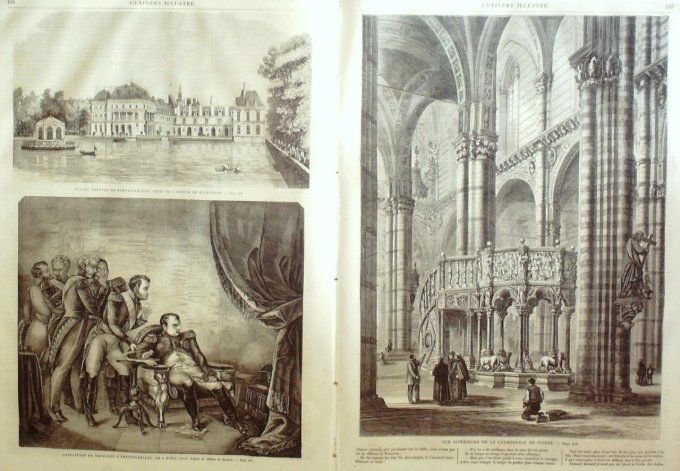 L'Univers illustré 1862 # 205 Fontainebleau Napoléon Octave Feuillet Italie  Cathédrale de Sienne