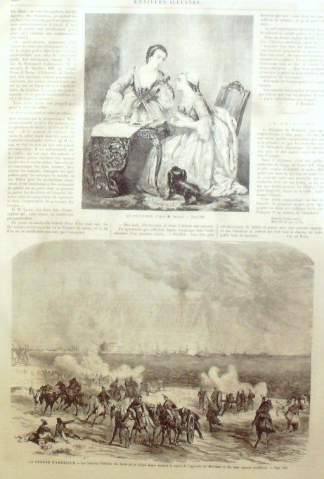 L'Univers illustré 1862 # 206 Charleston Fort Sumpter Bavière Ober-Ammergau  Guerre Usa vapeur Merri