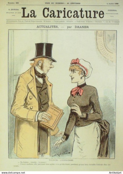 La Caricature 1885 n°288 Draner Caran d'Ache Jeannik roman Louis Morin Robida Gino Job