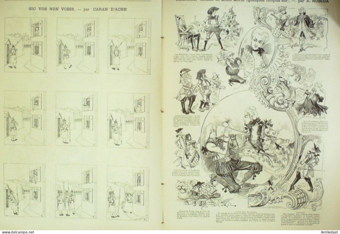 La Caricature 1885 n°288 Draner Caran d'Ache Jeannik roman Louis Morin Robida Gino Job