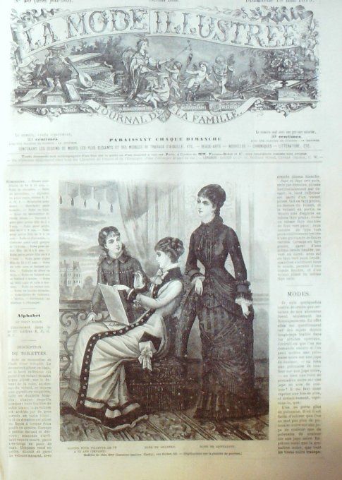 Journal Mode illustrée 1879 # 20 Blouse fillette robe de chambre