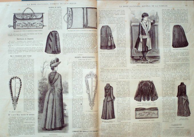 Journal Mode illustrée 1889 # 20 Costume de voyage & Manteau