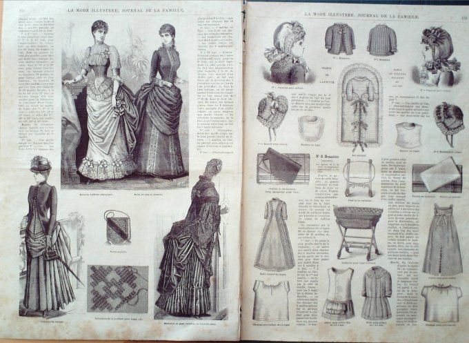 Journal Mode illustrée 1884 # 20 Mantille & veste en soie