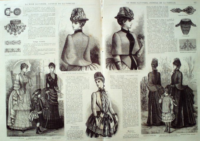 Journal Mode illustrée 1885 # 20 Veste en surah