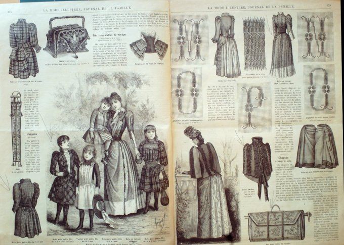 Journal Mode illustrée 1890 # 20 Robe en voile