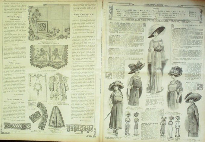 Journal Mode illustrée 1910 # 20 Robes de sorties & promenades