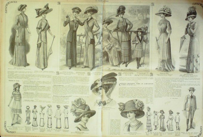 Journal Mode illustrée 1910 # 20 Robes de sorties & promenades