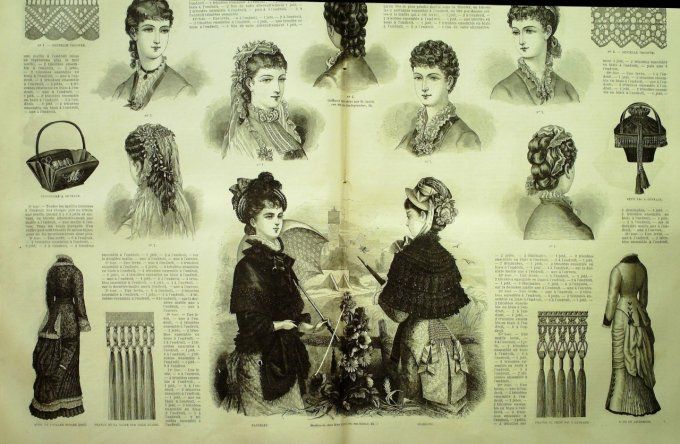 Journal Mode illustrée 1880 # 20 Robes en cachemire & foulard