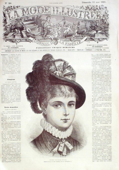 Journal Mode illustrée 1881 # 20 Chapeau de paille