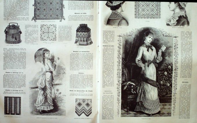 Journal Mode illustrée 1881 # 20 Chapeau de paille