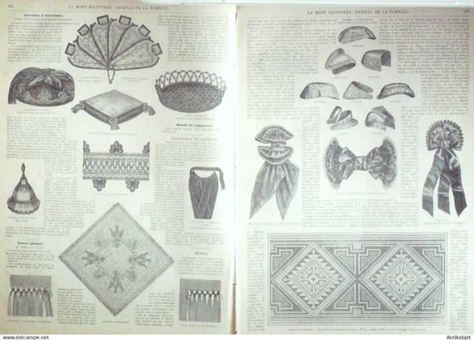 La Mode illustrée journal + gravure associée 1869 # 20