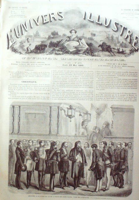 L'Univers illustré 1862 # 211 Egypte said-pacha Ambleteuse (62) Allemagne Pyrmont 